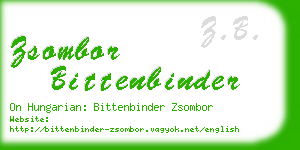 zsombor bittenbinder business card